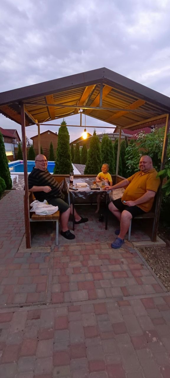 в беседке